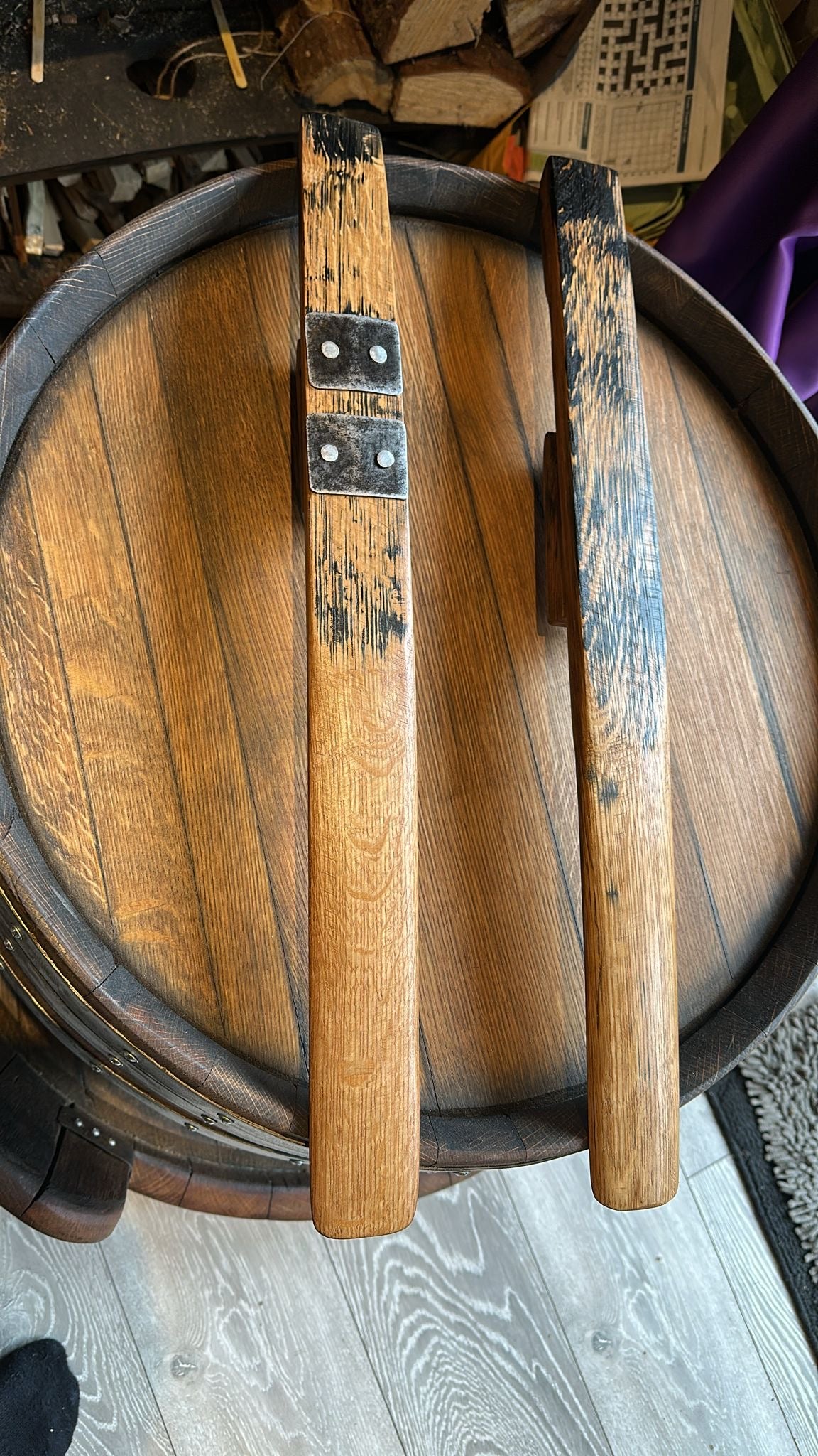 Handmade Whisky Barrel Shoe Horn | Reclaimed Oak | Magnetic Holder | Scottish Gift | Whisky Lover Gift | Luxury Wooden Shoe Horn