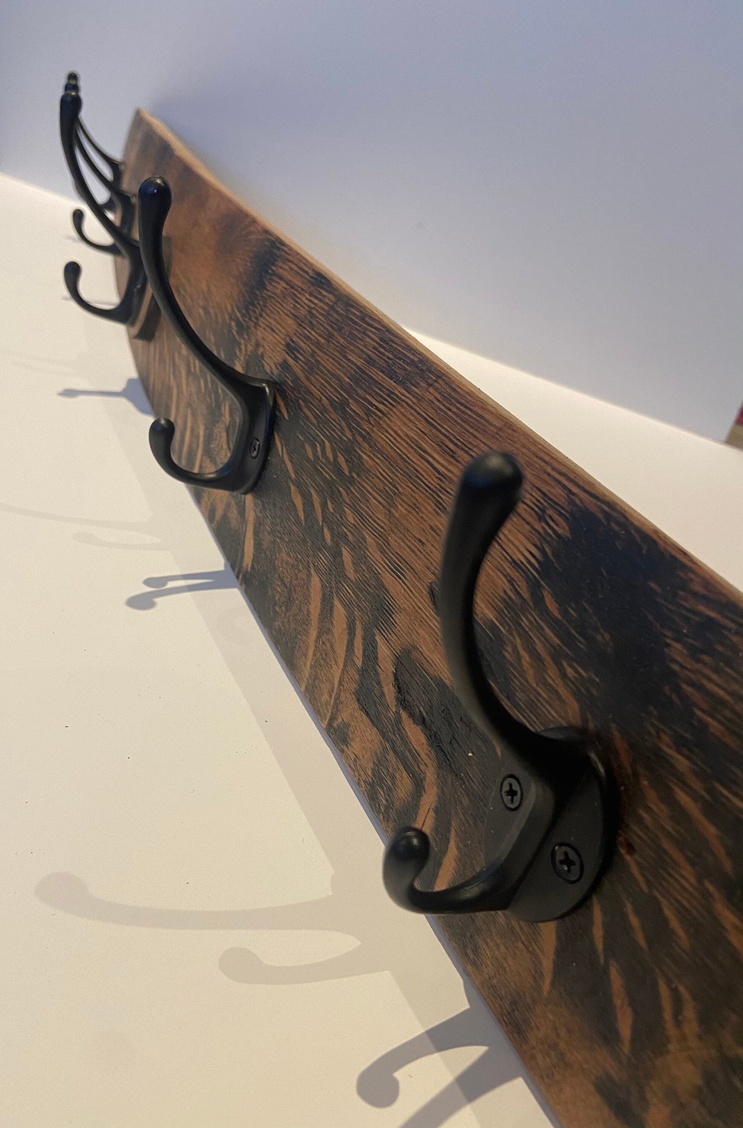 whisky barrel stave coat hook / coat rack