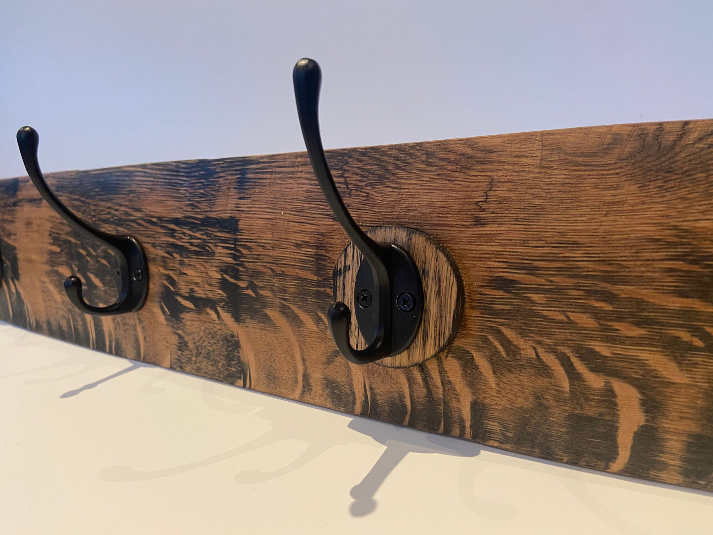 whisky barrel stave coat hook / coat rack