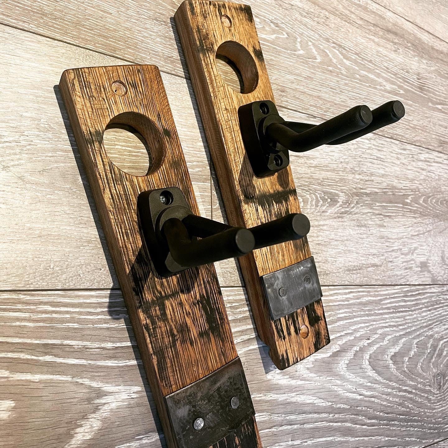Whisky barrel stave Guitar hook / hanger
