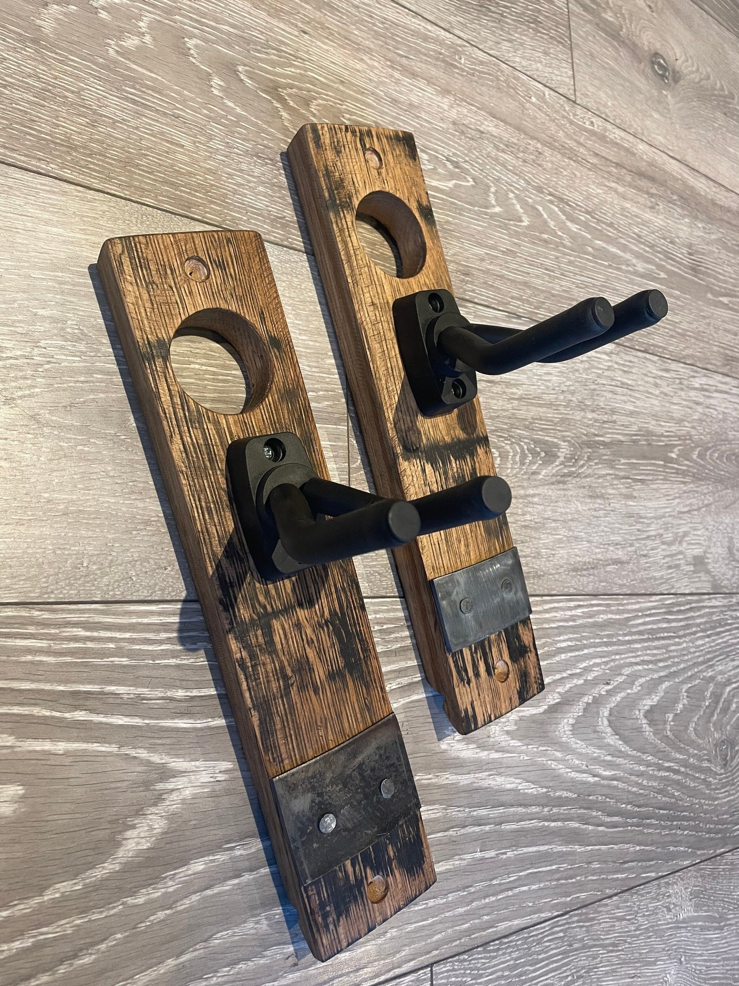 Whisky barrel stave Guitar hook / hanger