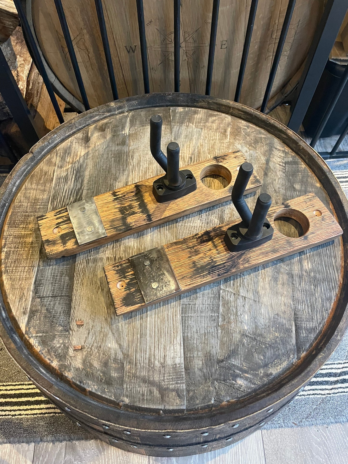 Whisky barrel stave Guitar hook / hanger