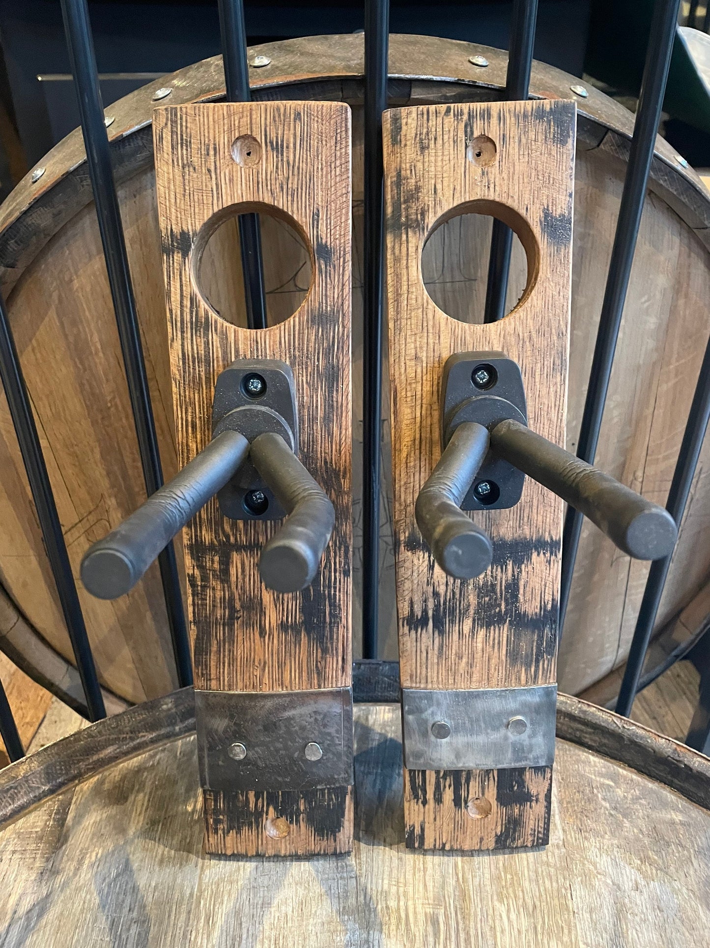 Whisky barrel stave Guitar hook / hanger