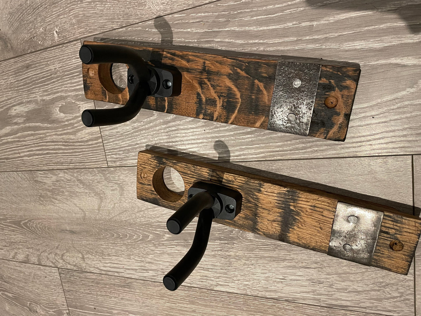 Whisky barrel Canoe / kayak paddle holder