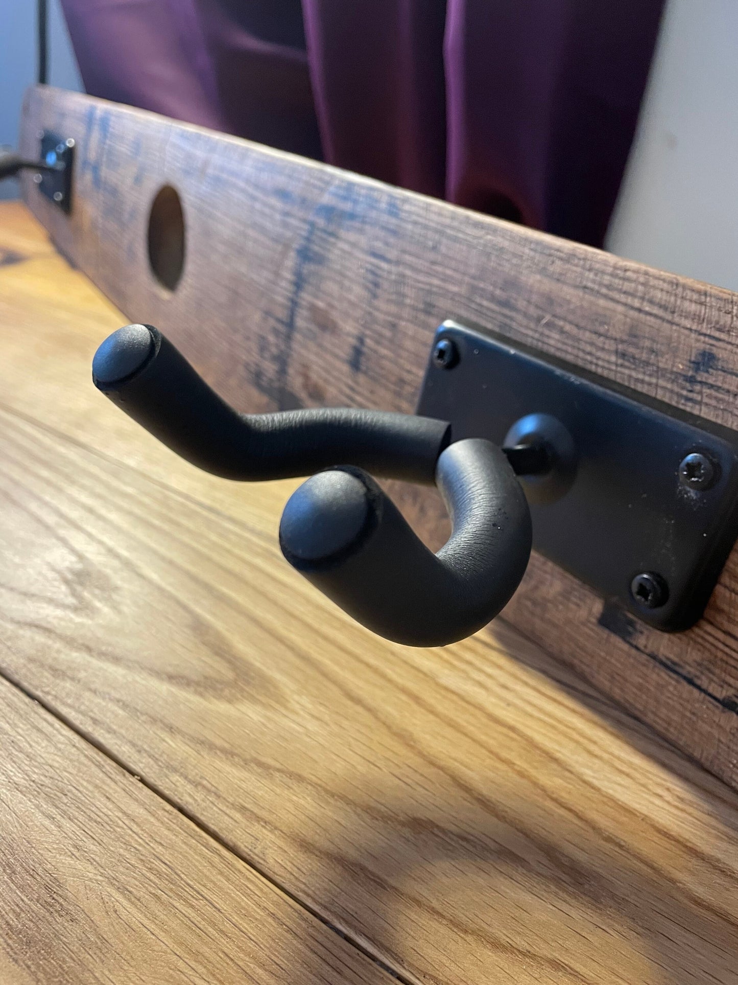 Whisky barrel stave Guitar hanger / paddle hanger