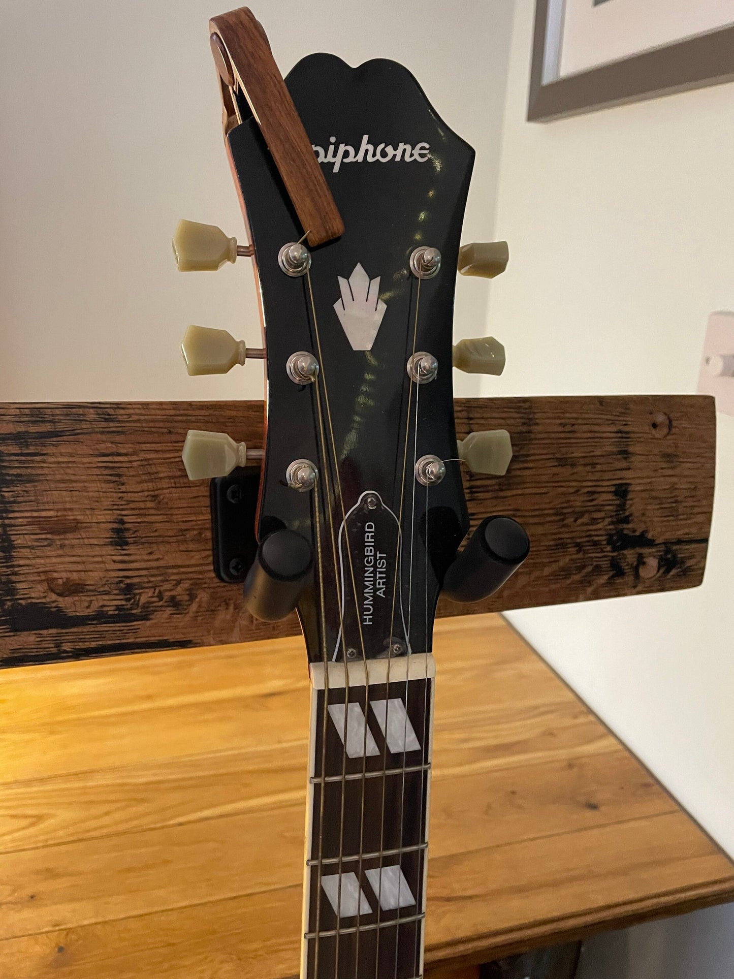 Whisky barrel stave Guitar hanger / paddle hanger