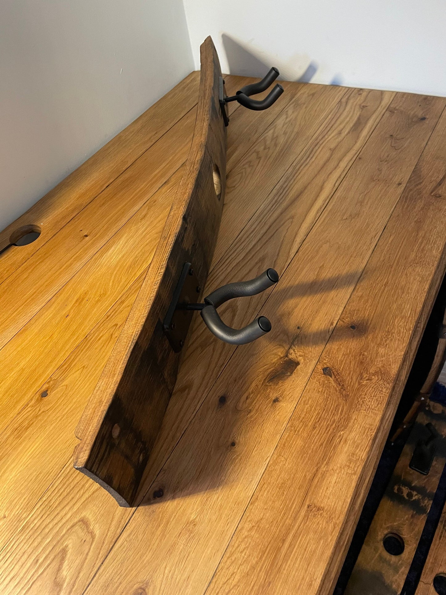 Whisky barrel stave Guitar hanger / paddle hanger
