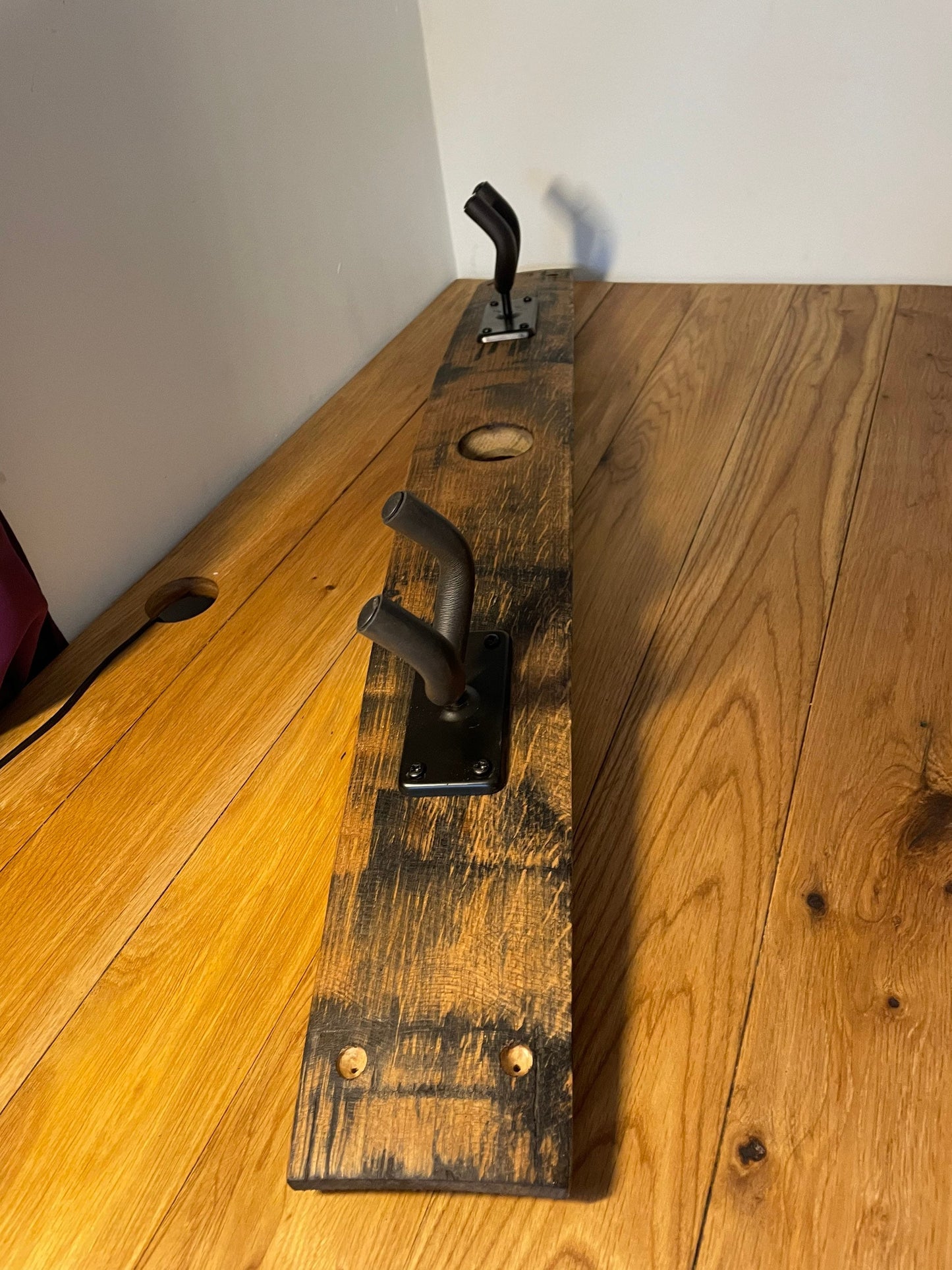 Whisky barrel stave Guitar hanger / paddle hanger