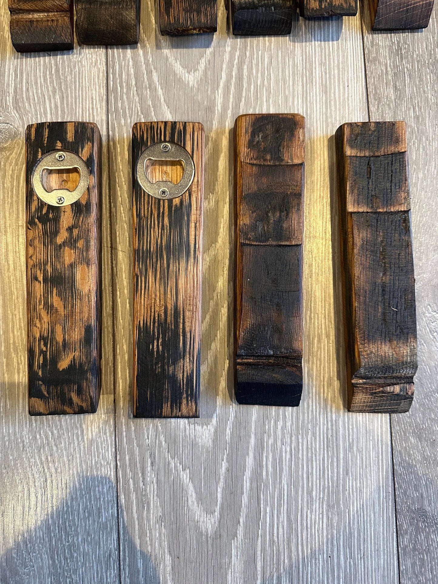 Whisky barrel stave bottle opener