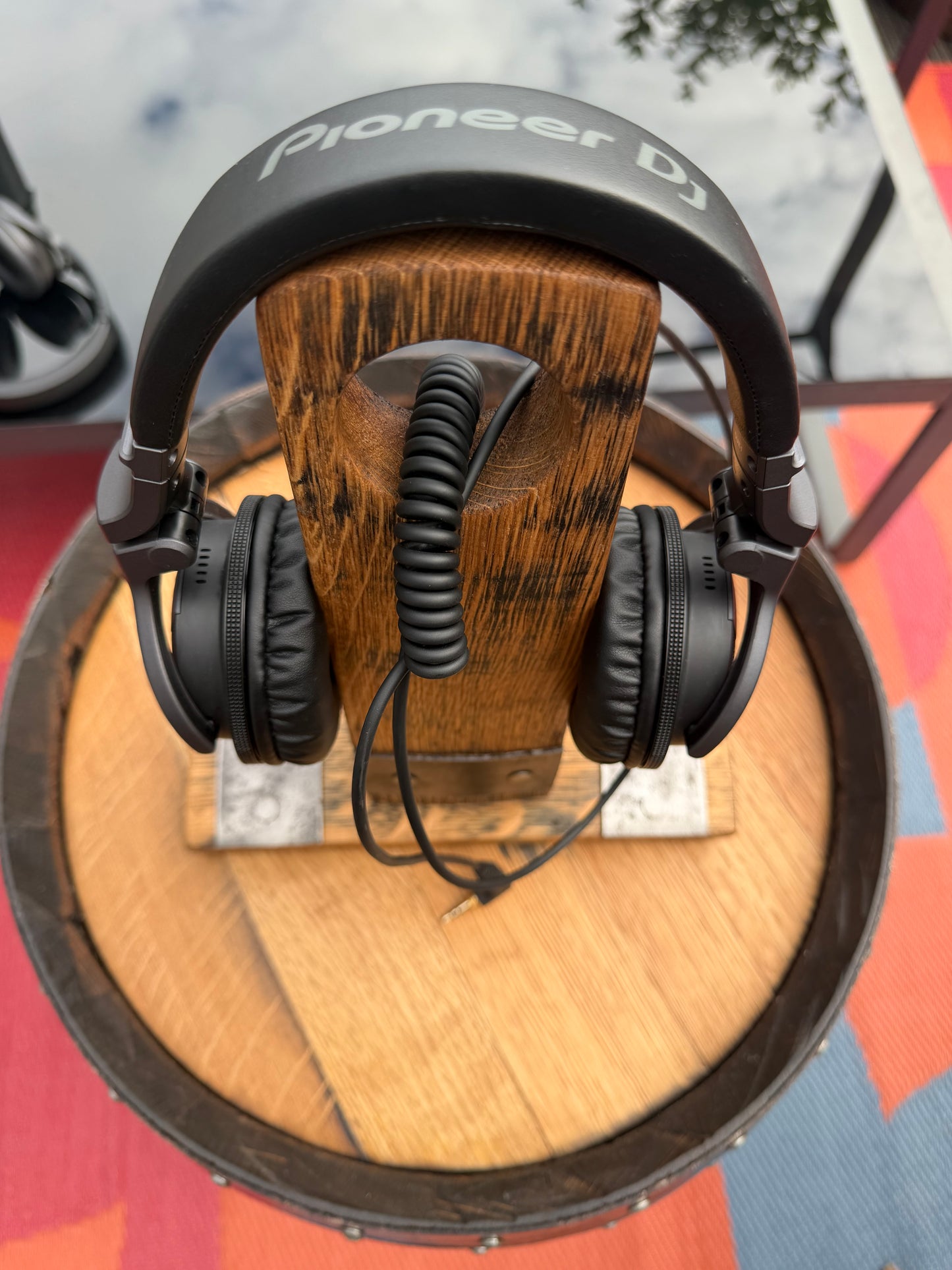 Bespoke Reclaimed Whisky Barrel Stave Headphone & Gaming Headset Holder