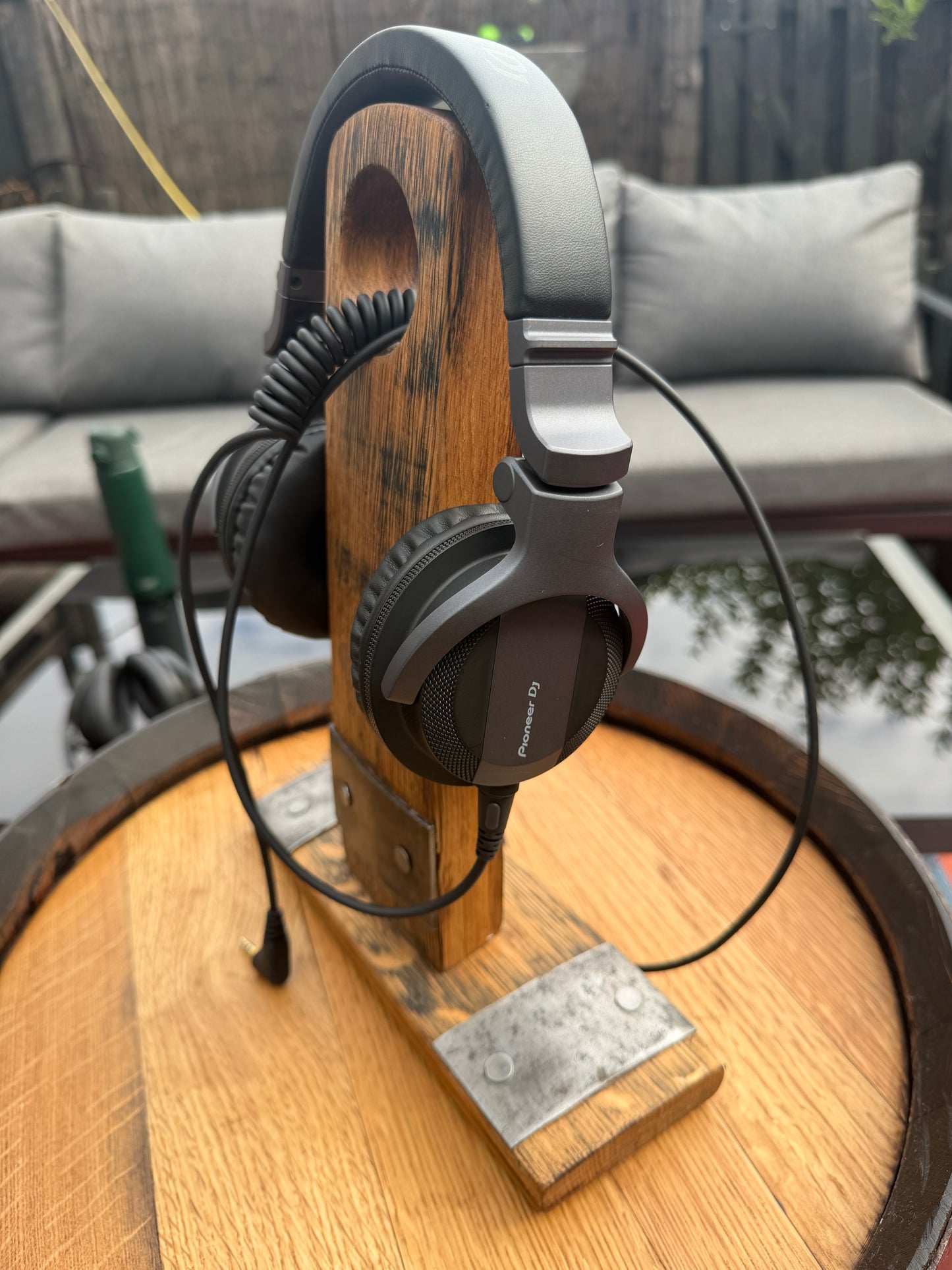 Bespoke Reclaimed Whisky Barrel Stave Headphone & Gaming Headset Holder