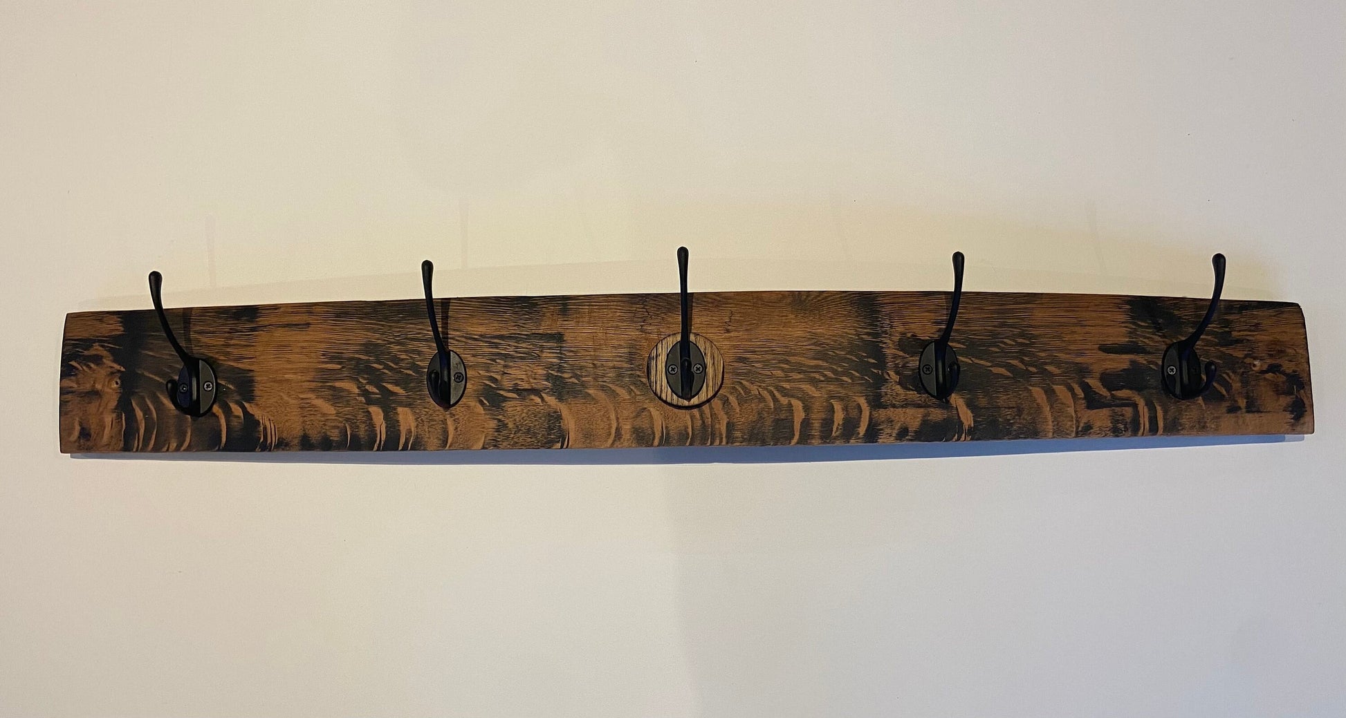 whisky barrel stave coat hook / coat rack