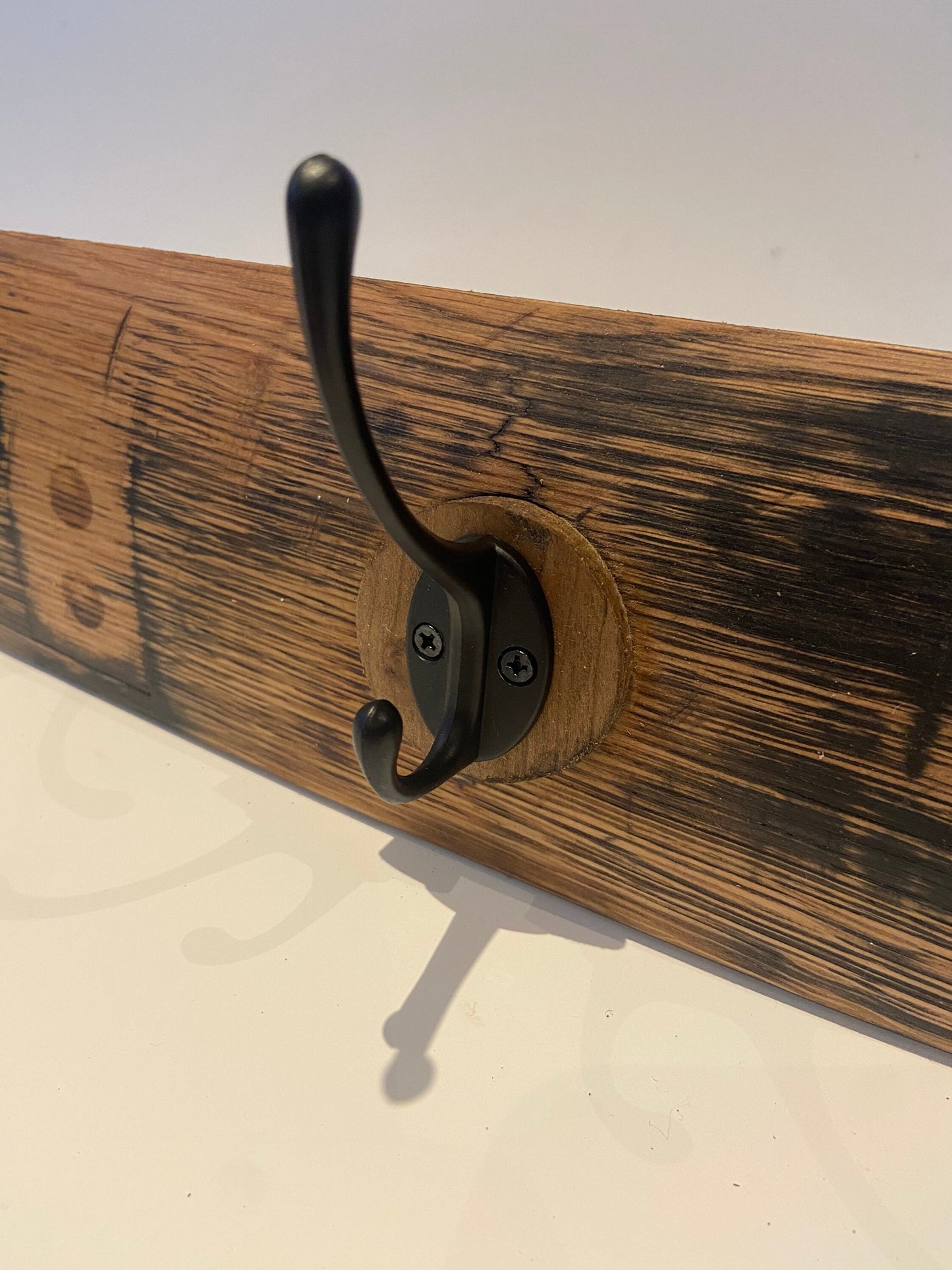 whisky barrel stave coat hook / coat rack