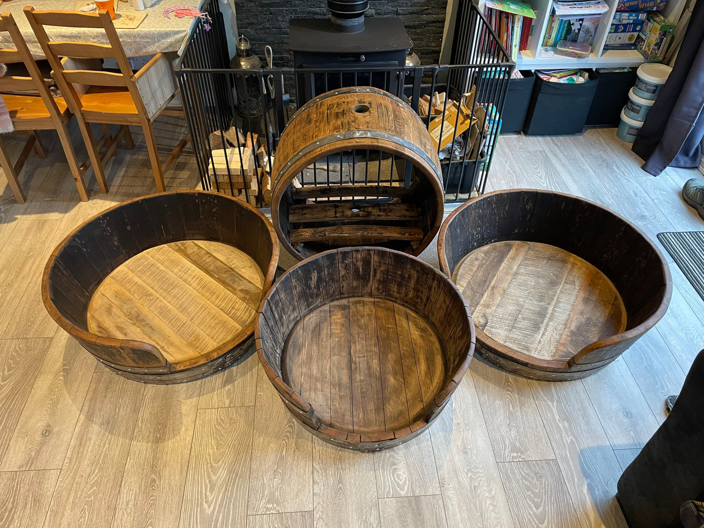 whisky barrel Dog bed /pet bed