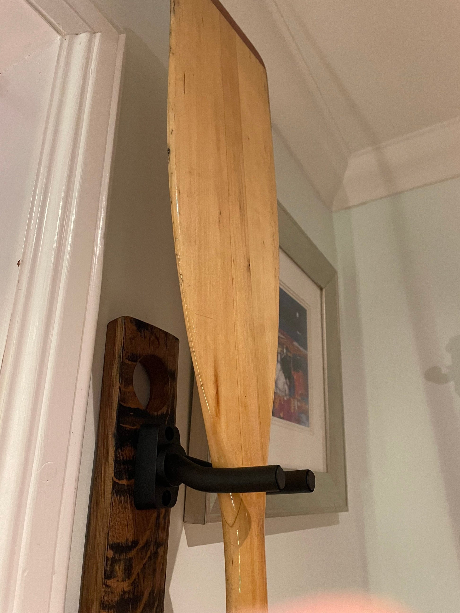 Whisky barrel Canoe / kayak paddle holder